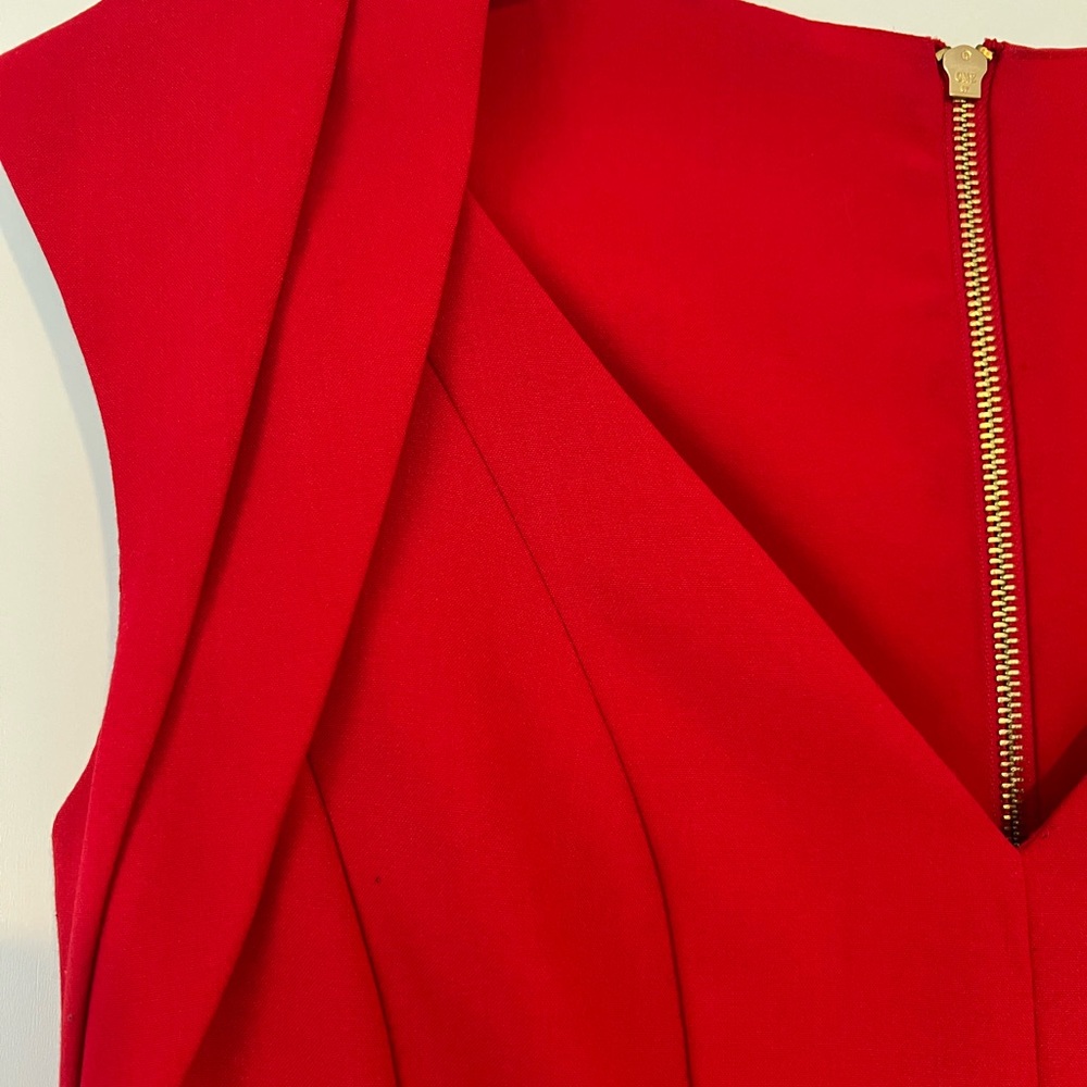 Calvin Klein Red Fit and Flare dress. Size 10 - Picture 3 of 7